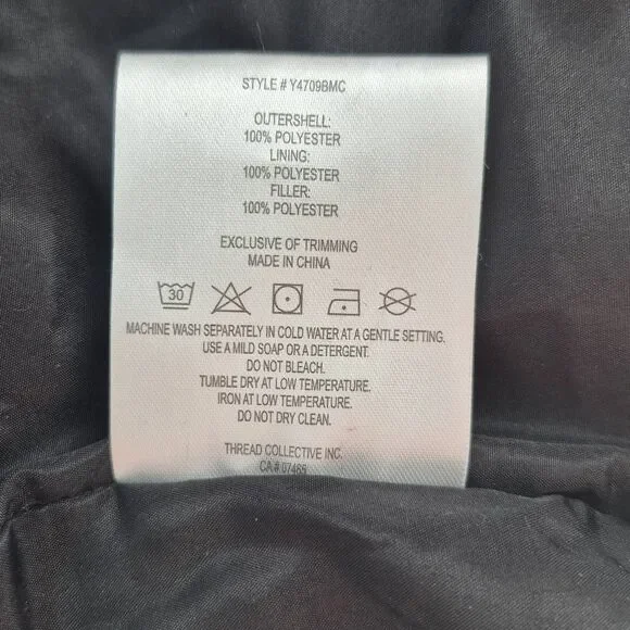 Badgley Mischka Yoko Shawl Collar Puffer Jacket Size XS